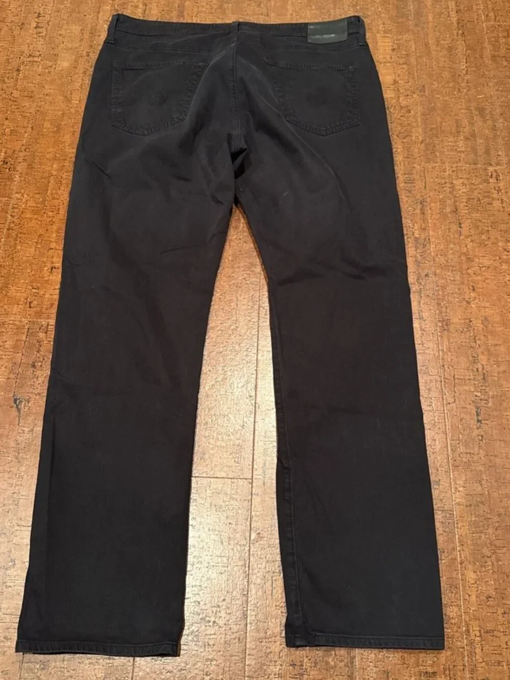 AG Adriano Goldschmied Men’s 38X32 Black Graduate Tailored Slim Straight Pants